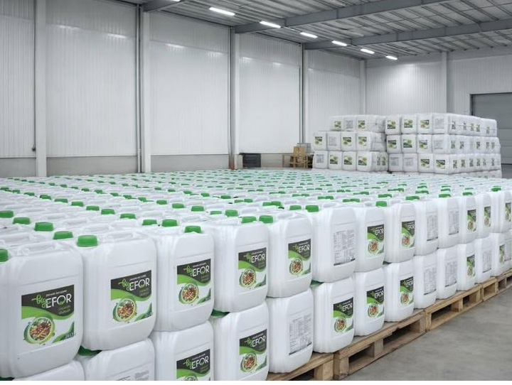 Big Efor ürünlerinin bulunduğu depo
